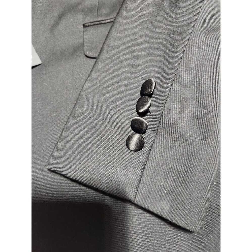 ALTON LANE Suit Jacket 40 Regular Tailored Fit Black Tuxedo w/ Black Trim Preppy - Picture 5 of 10